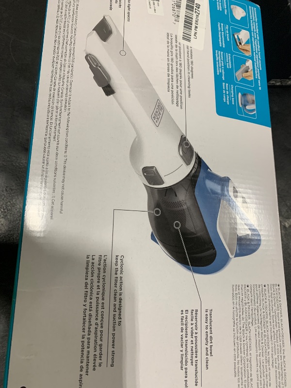 Photo 1 of BLACK+DECKER dustbuster AdvancedClean Cordless Handheld Vacuum, Compact Home and Car Vacuum with Crevice Tool (CHV1410L)