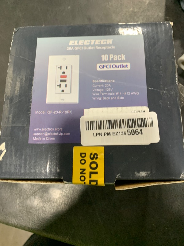 Photo 1 of ELECTECK 6 Pack GFCI Outlets 20 Amp, Non-Tamper Resistant, Decor GFI Receptacles with LED Indicator, Ground Fault Circuit Interrupter, Wallplate Included, ETL Listed, Red/Black Button