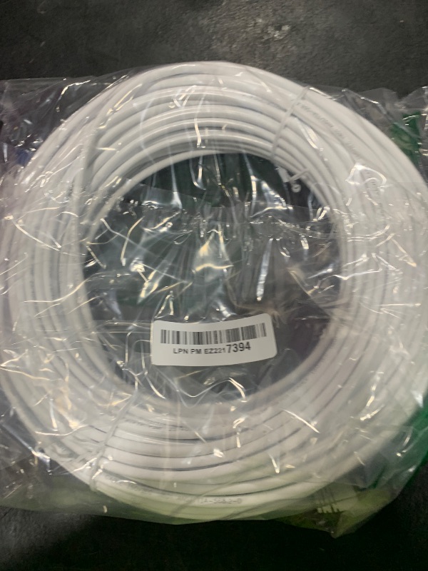 Photo 1 of Sokqovt Cat 8 Ethernet Cable Slim 100ft Outdoor&Indoor, Pure Copper Cat8 Internet Cable for Waterproof & Direct Burial, Flexible Cat8 Ethernet Cable 40G 2000MHZ, Cat 8 Network Cable for Indoor White