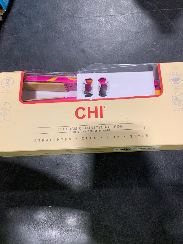 Photo 1 of CHI Ceramic Series Flat Iron, Hair Straightener for Silky, Smooth Hair, 1" Iron, Going Bananas
