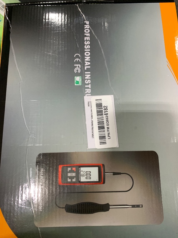 Photo 1 of Bonvoisin Anemometer Handheld Hot Wire Air Flow Velocity Meter CFM Wind Speed Gauges with Data Output Software Telescopic Probe for in Duct HVAC, Outdoor (Thermal Anemometer)
