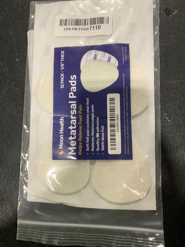 Photo 1 of Ultra Thin Metatarsal Pads Women and Men, Ball of Foot Cushions, Metatarsal Foot Pads for Women, Mens Foot Pads for Balls of Feet | 12 Pack, 6 Pairs, 1/8" Thick
