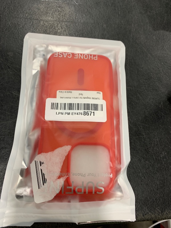 Photo 1 of SUPFINE Magnetic for iPhone 16 Pro Case (Compatible with MagSafe) (Military Grade Drop Protection) Slim Translucent Matte Shockproof with Anti-Fingerprint Phone Case, Red