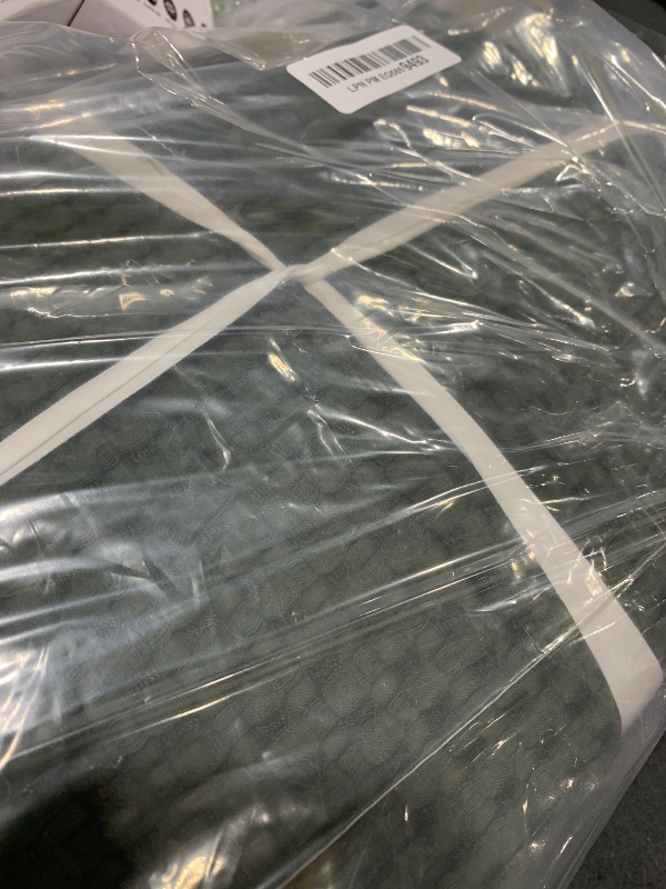 Photo 1 of Bedsure Waffle Duvet Cover King - Moisture-Wicking Cotton Blend Rayon Derived from Bamboo Duvet Cover Set for Hot Sleepers, Cooling Bedding Set with a Vintage Charm, 3 Pieces (Olive Green, 104"x90")