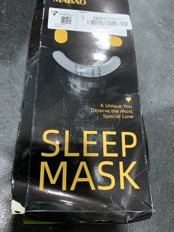 Photo 1 of MABAO 2 Packs Sleep Mask for Side Sleeper, Eye Mask for Sleeping Women Men, 3D Contoured Cup No Eye Pressure 100% Light Blocking Sleeping Mask with Adjustable Strap Night Blindfold Flight, Nap, Black