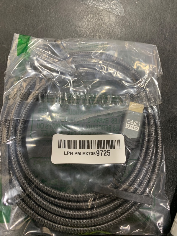 Photo 1 of JSAUX Mini HDMI to HDMI Cable 6.6FT, High Speed 4K@60Hz HDMI to Mini HDMI 2.0 Cord, Right Angle Aluminum Shell Braid Cable, Compatible with DSLR Camera Camcorder HDTV Laptop - Long Side Toward Screen