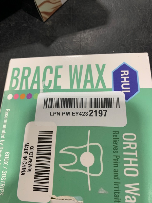 Photo 1 of Braces Wax for Teeth 6 Pack Dental Care Orthodontic Wax for Braces Wearer (6 Pack, Colorful)