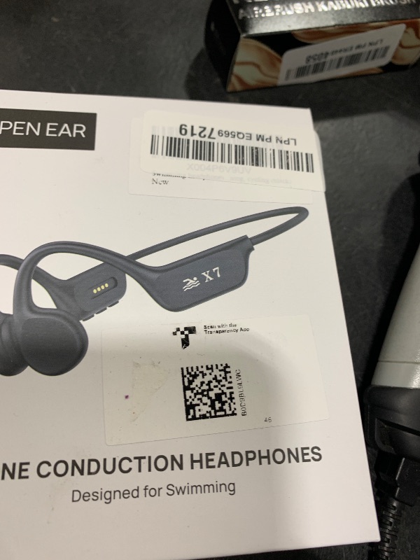 Photo 1 of Swimming headphones-bone conduction headphones, IP68 waterproof built-in MP3 player 32G memory, underwater swimming headphone, wireless open Earphones Bluetooth 5.3, for running, cycling (black)