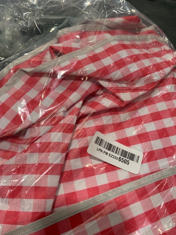 Photo 1 of Beyond Thursday Cute Gingham Picnic Blanket, Waterproof Foldable, in Large 80x60in and Extra Large 80x80in, Portable Compact Beach Blanket, Oversized XL Outdoor Mat (Red, X-Large)