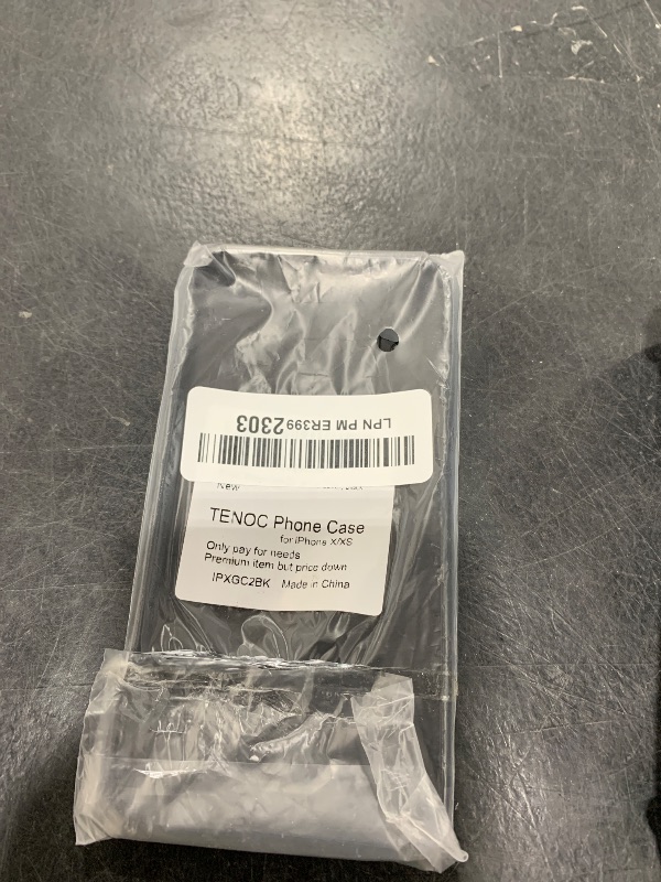 Photo 1 of TENOC Phone Case Compatible with iPhone X & iPhone Xs, Black Case Anti-Fingerprint Protective Bumper Matte Cover for 5.8 Inch