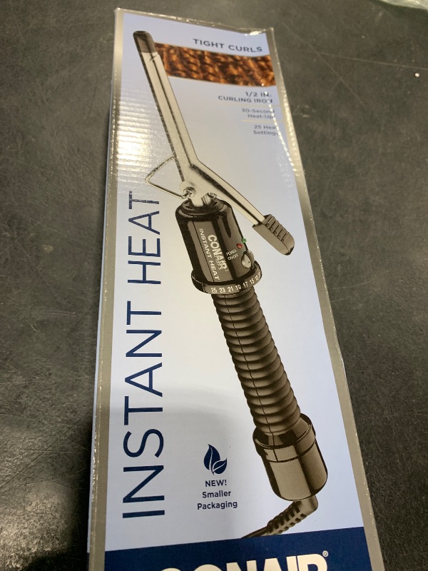 Photo 1 of Conair Instant Heat 1/2-Inch Curling Iron, 1/2-inch barrel produces spiral curls – for use on short to medium hair