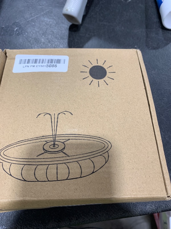 Photo 1 of Yzert Solar Fountain with LED Lights Green Flower, 3.5W Glass Solar Bird Bath Fountains Pump with 2200 mAh Battery, Solar Water Fountain for Bird Bath, Garden, Outdoor, Pond -Black Panel Colorful