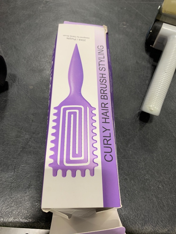 Photo 1 of Curly Hair Brush Candybrush Curl Defining Brush for Detangling Shaping and Defining Curls for Women, Men, Wet & Dry Hair (Purple)