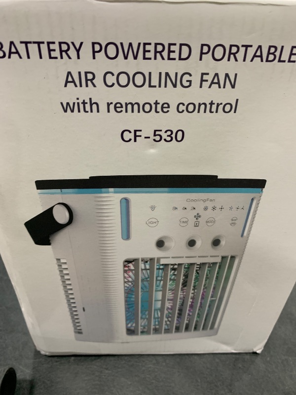 Photo 1 of Battery Powered Air Conditioner 6000mAh,Rechargeable Small Air Conditioner for Room,Personal Air Cooler with Mist,Timer,Light,Portable Mini AC Unit Cooling Fan for Camping,Tent,Car,Desktop,Bedroom