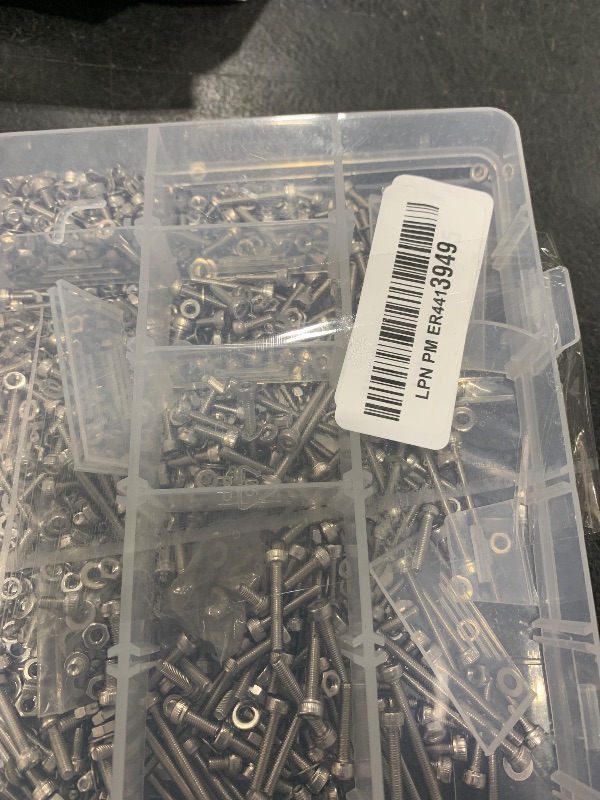 Photo 1 of iexcell 1500 Pcs M3 x 4/6/8/10/12/16/20/25/30/35/40/45/50 Stainless Steel 304 Hex Socket Head Cap Screws Blots Nuts Washers Assortment Kit