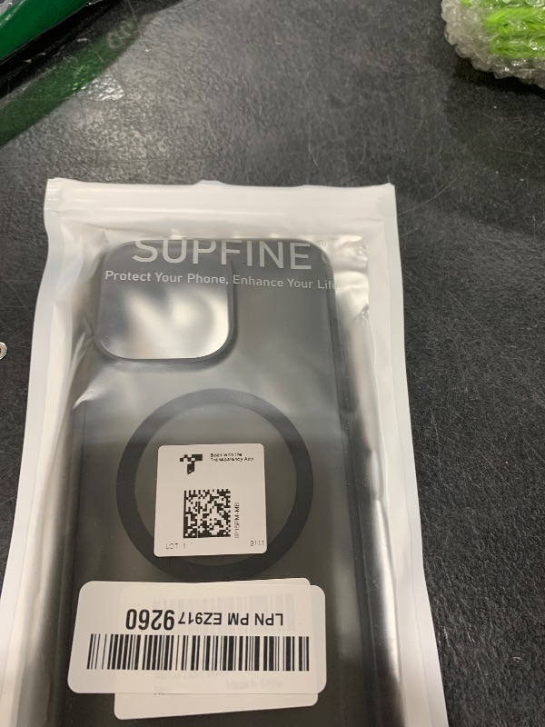 Photo 1 of SUPFINE Magnetic for iPhone 15 Pro Max Case (Compatible with MagSafe) (Military Grade Drop Protection) Translucent Matte Shockproof Phone Cover, Black
