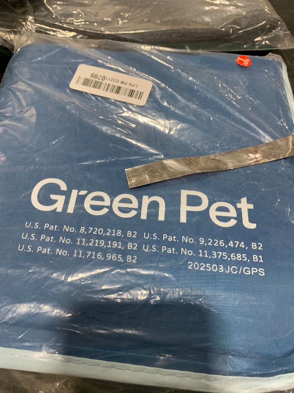 Photo 1 of The Green Pet Shop Cool Pet Pad - Medium, Blue - Self-Cooling, Pressure Activated Mat for Dogs & Cats from 21-45 lbs - Non-Toxic Gel, No Water Needed