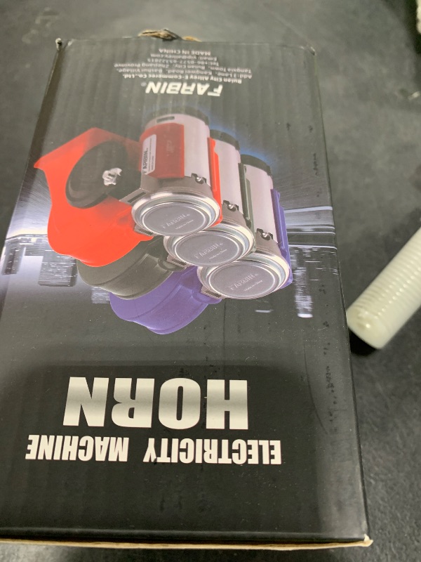 Photo 1 of Train Horn for Car, banhao 12V 150db Loud Truck Horn Electric Snail Air Horn Kit with Relay Harness for Vehicles Motorcycle Boat Ship