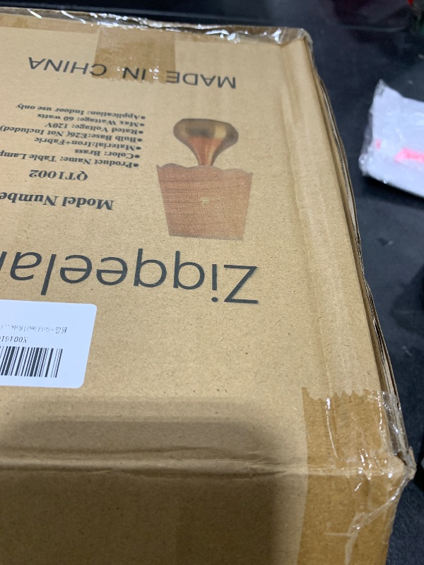 Photo 1 of Gold Small Bedside Table Lamp for Bedroom, Brass Gold Mini Table Lamps for Nightstand, Rattan Shade Table Lamps for Small Spaces for Kitchen Counter, Bookshelf, Bedroom, Living Room, Kids Dorm