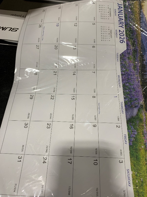 Photo 1 of 2026-2027 Calendar - 18 Monthly Wall Calendar 2026-2027, January 2026 - June 2027, Wall Calendar with 15" x 11.5" Thick Paper, Twin-Wire Binding & Hanger, Julian Dates