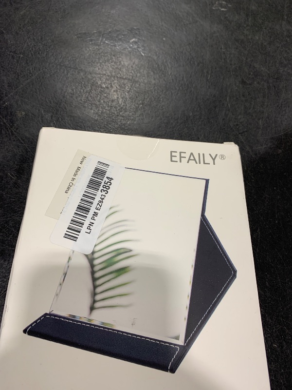 Photo 1 of EFAILY Folding Travel Mirror, PU Portable Adjustable Rectangular Ultrathin Mirror, for Travel, Camping,Home(6.4W×5.3L)