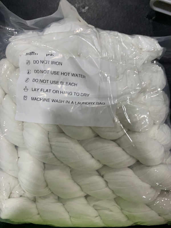 Photo 1 of 6 Pack White Cheesecloth Table Runner 10FT Long Boho Gauze Table Runner Rustic Sheer Runner for Wedding Bridal Baby Shower Birthday Party Table Decor Thanksgiving Christmas Decorations