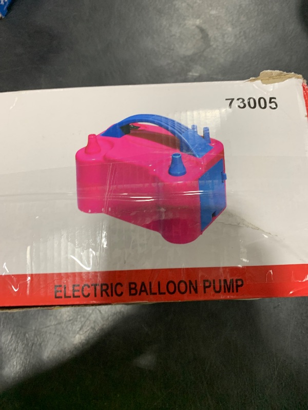 Photo 1 of AGPTEK Electric Air Balloon Pump, 110V 600W Rose Red Portable Dual Nozzle Inflator/Blower for Party Decoration