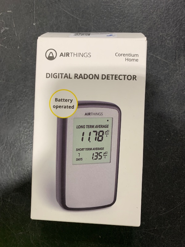 Photo 1 of Airthings Corentium Home Radon Detector 223 Portable, Lightweight, Easy-to-Use, (3) AAA Battery Operated, USA Version, pCi/L