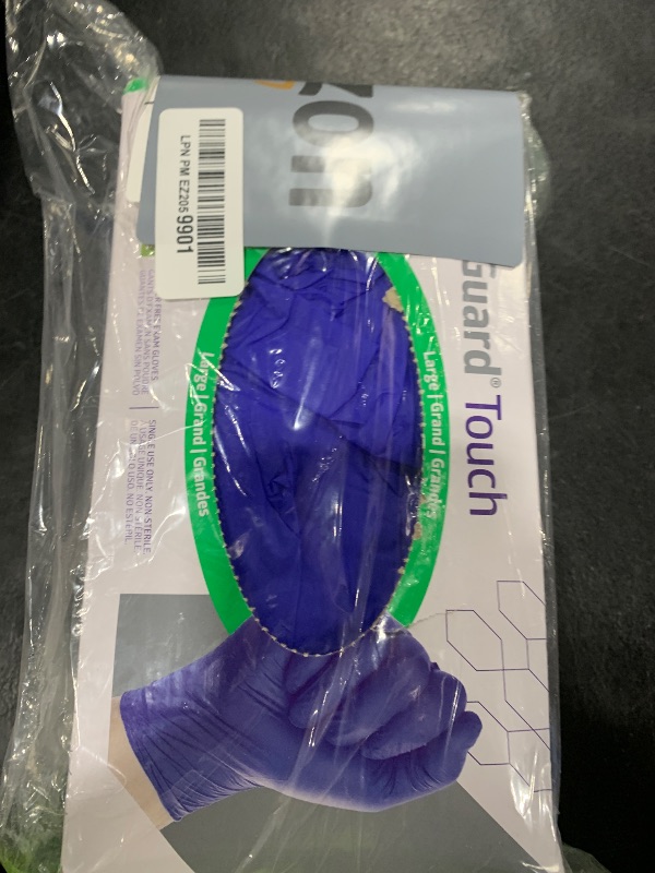 Photo 1 of Medline FitGuard Touch Nitrile Exam Gloves, 300 Count, Large, Powder Free, Disposable, Not Made with Natural Rubber Latex, Excellent Sense of Touch for Medical Tasks, Durable for Household Chores