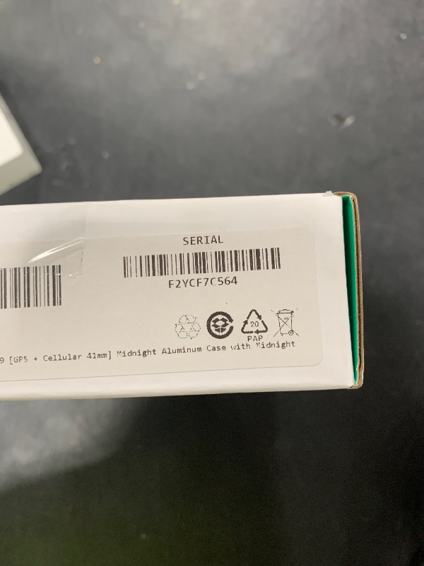Photo 1 of Apple Watch Series 9 [GPS + Cellular 41mm] Midnight Aluminum Case with Midnight Sport Band S/M (Renewed Premium)