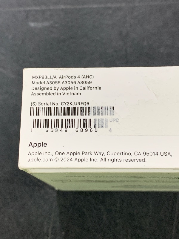 Photo 1 of Apple AirPods 4 Wireless Earbuds, Bluetooth Headphones, with Active Noise Cancellation, Adaptive Audio, Transparency Mode, Personalized Spatial Audio, USB-C Charging Case, Wireless Charging, H2 Chip