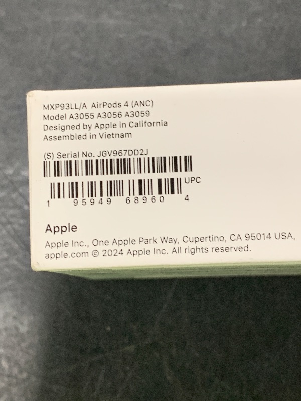 Photo 1 of Apple AirPods 4 Wireless Earbuds, Bluetooth Headphones, with Active Noise Cancellation, Adaptive Audio, Transparency Mode, Personalized Spatial Audio, USB-C Charging Case, Wireless Charging, H2 Chip