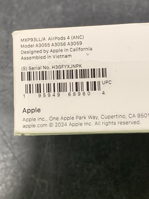 Photo 1 of Apple AirPods 4 Wireless Earbuds, Bluetooth Headphones, with Active Noise Cancellation, Adaptive Audio, Transparency Mode, Personalized Spatial Audio, USB-C Charging Case, Wireless Charging, H2 Chip