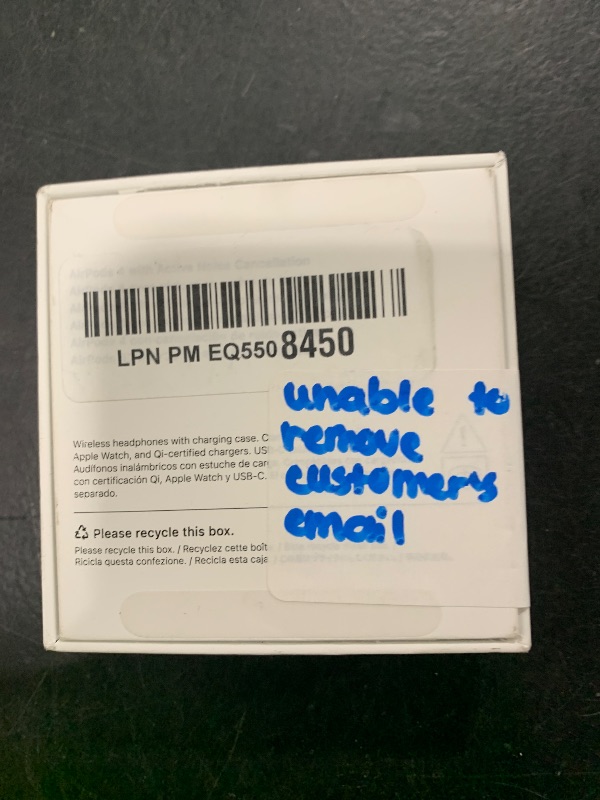 Photo 1 of Apple AirPods 4 Wireless Earbuds, Bluetooth Headphones, with Active Noise Cancellation, Adaptive Audio, Transparency Mode, Personalized Spatial Audio, USB-C Charging Case, Wireless Charging, H2 Chip