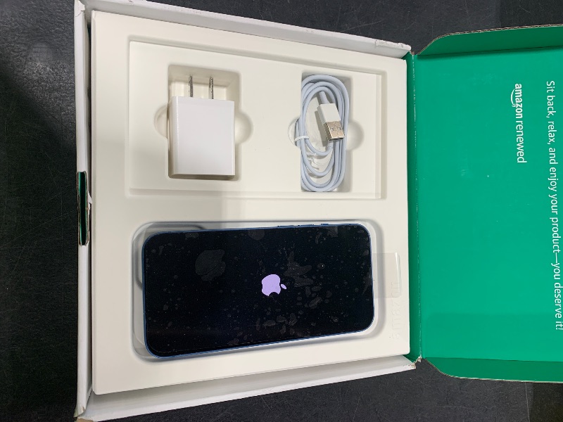 Photo 1 of Apple iPhone 13, 128GB, Blue - Unlocked (Renewed Premium)