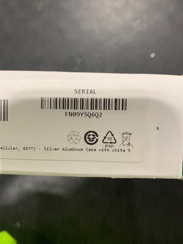 Photo 1 of Apple Watch Series 8 (GPS + Cellular, 45MM) - Silver Aluminum Case with M/L White Sport Band (Renewed Premium)