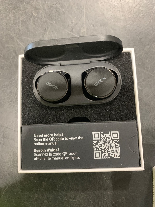 Photo 1 of Denon PerL Pro True Wireless Earbuds - Adaptive Active Noise Cancelling, Personalized Sound with Masimo Adaptive Acoustic Technology, Spatial Audio, Long-Lasting Battery, Wireless Charging, Black