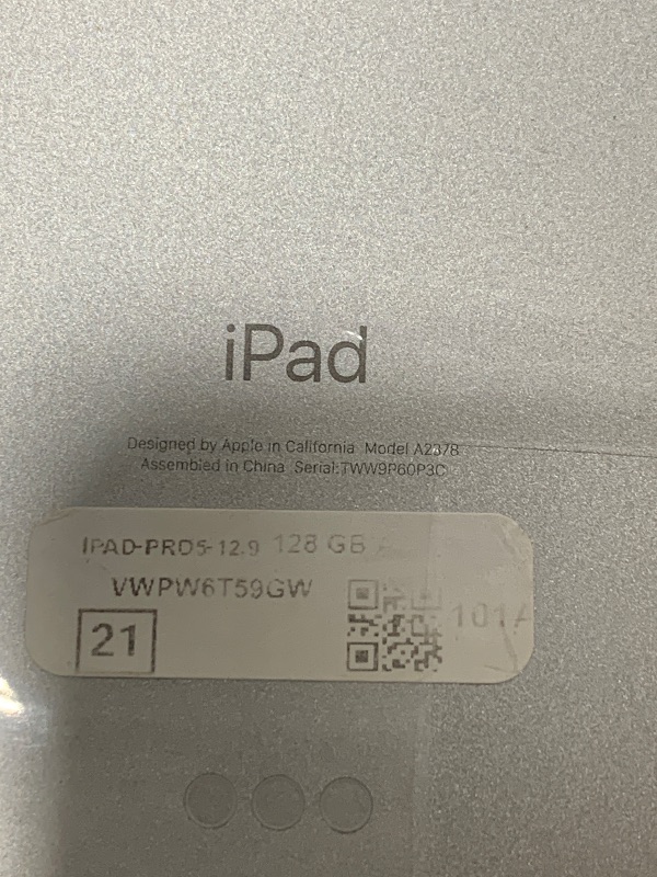 Photo 1 of Apple 2021 12.9-inch iPad Pro (Wi?Fi, 128GB) - Silver (Renewed)