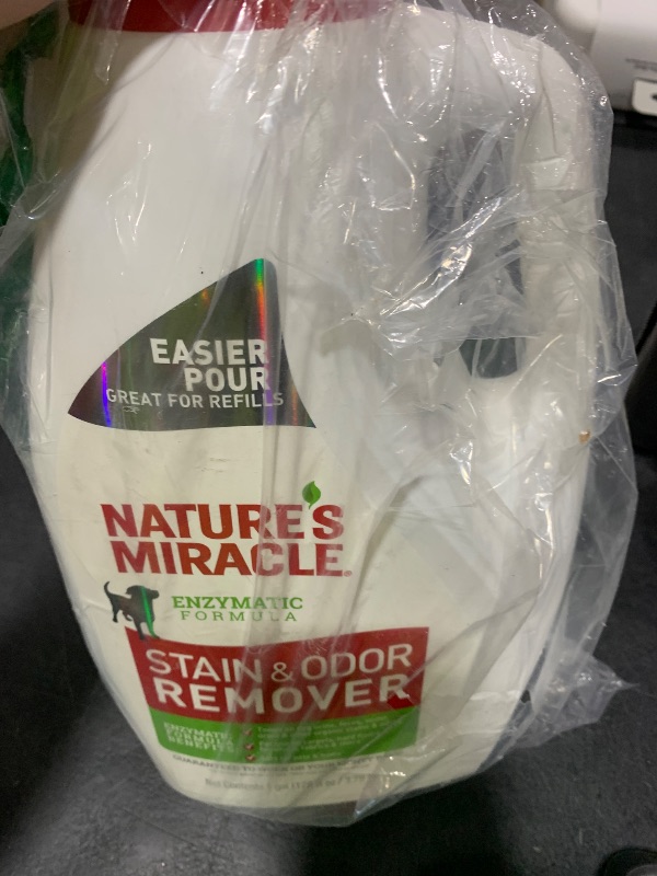 Photo 1 of Nature’s Miracle® Stain & Odor Remover, Tough on Dog Urine, Feces, Vomit, Drool and Other Organic Stains and Odors, 1 Gallon