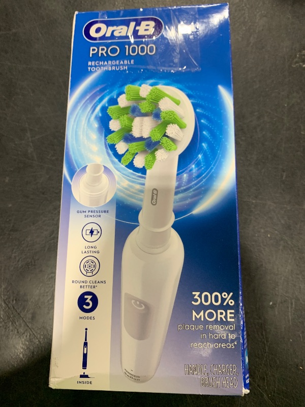 Photo 1 of Oral-B Pro 1000 Rechargeable Electric Toothbrush, White