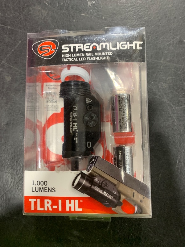 Photo 1 of Streamlight 69260 TLR-1 HL 1000-Lumen 20000 Candela Rail-Mounted Tactical Weapon Light with Specific Compatibility Rail Locating Keys, Black
