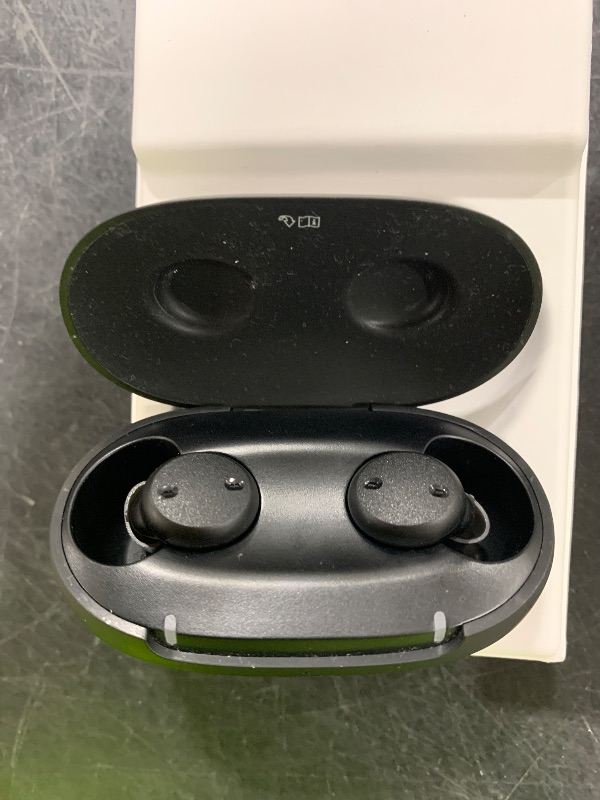 Photo 1 of Sony CRE-E10 Self-Fitting OTC Hearing Aids for Mild to Moderate Hearing Loss, Prescription-Grade Sound Quality, Comfortable Earbud Design, Bluetooth Enabled for iOS, and Rechargeable Battery, Black