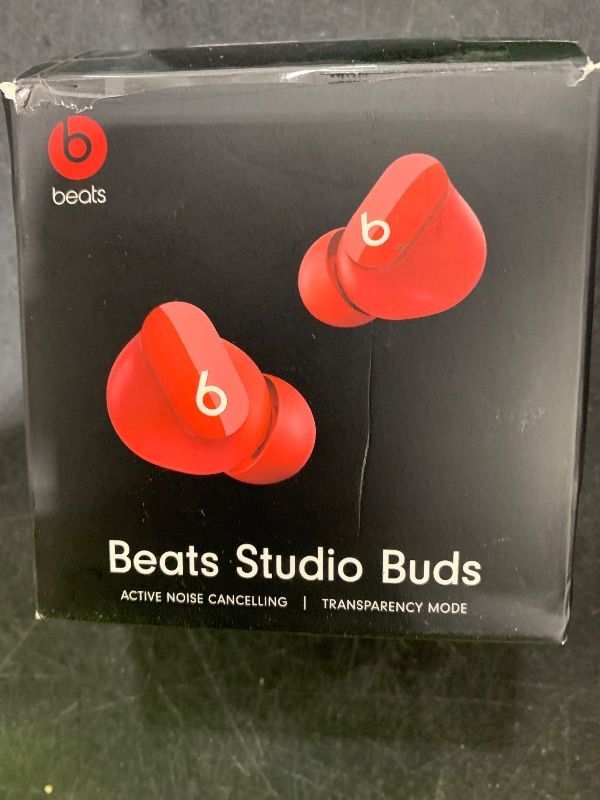 Photo 1 of Beats Studio Buds - True Wireless Noise Cancelling Earbuds - Compatible with Apple & Android, Built-in Microphone, IPX4 Rating, Sweat Resistant Earphones, Class 1 Bluetooth Headphones - Red