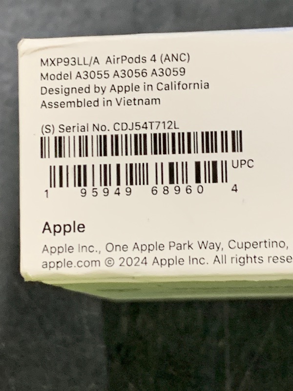 Photo 1 of Apple AirPods 4 Wireless Earbuds, Bluetooth Headphones, with Active Noise Cancellation, Adaptive Audio, Transparency Mode, Personalized Spatial Audio, USB-C Charging Case, Wireless Charging, H2 Chip