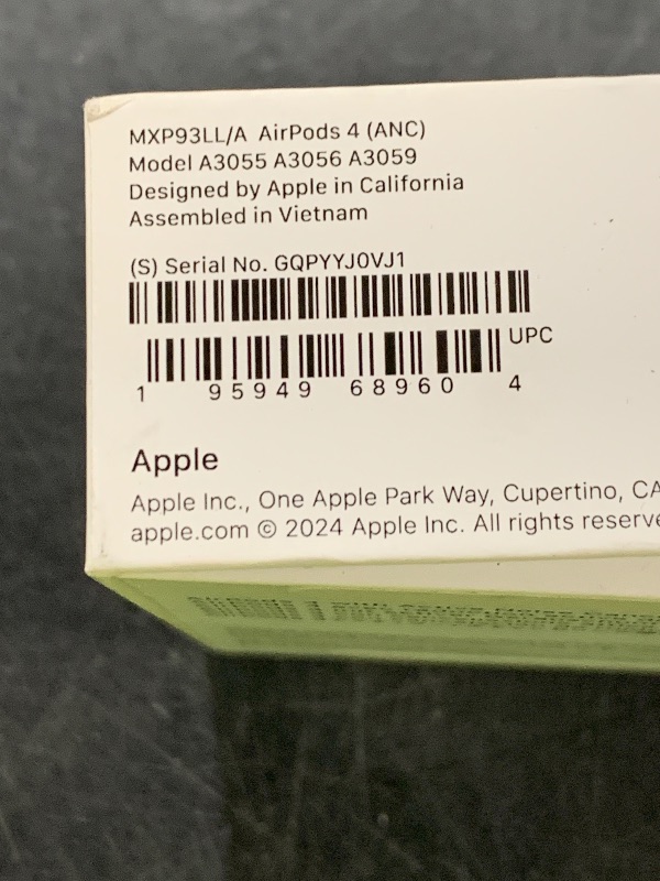 Photo 1 of Apple AirPods 4 Wireless Earbuds, Bluetooth Headphones, with Active Noise Cancellation, Adaptive Audio, Transparency Mode, Personalized Spatial Audio, USB-C Charging Case, Wireless Charging, H2 Chip