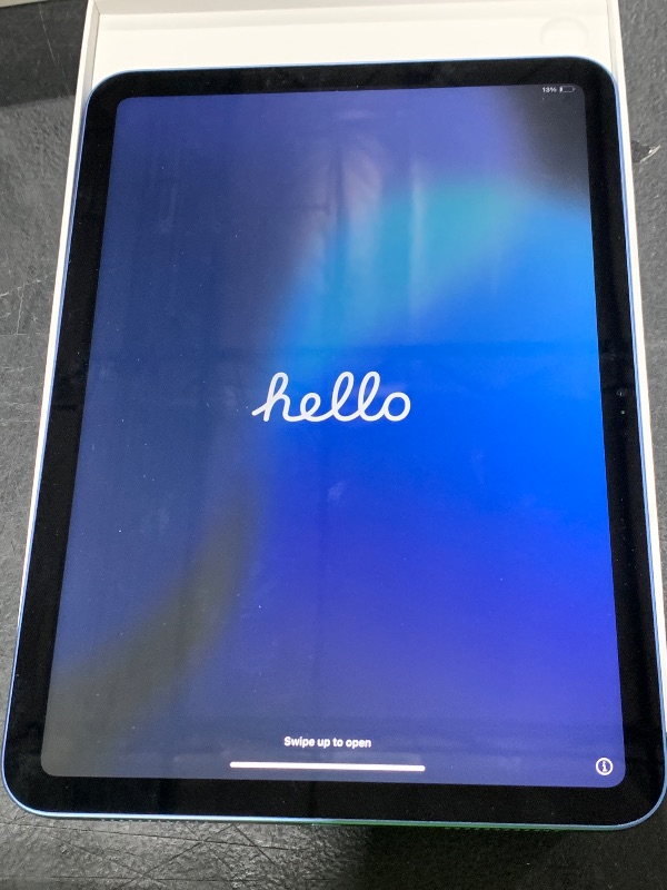 Photo 1 of Apple iPad (10th Generation): with A14 Bionic chip, 10.9-inch Liquid Retina Display, 256GB, Wi-Fi 6, 12MP front/12MP Back Camera, Touch ID, All-Day Battery Life – Blue