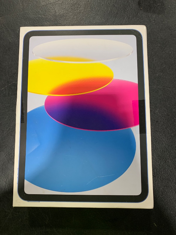 Photo 1 of Apple iPad (10th Generation): with A14 Bionic chip, 10.9-inch Liquid Retina Display, 256GB, Wi-Fi 6, 12MP front/12MP Back Camera, Touch ID, All-Day Battery Life – Blue