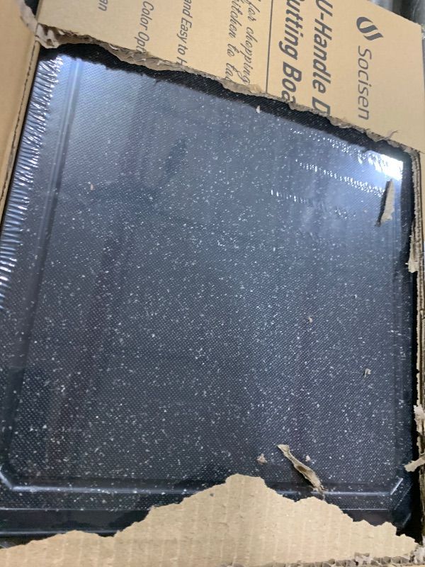 Photo 1 of Socisen Stainless Steel Cutting Board, Non Toxic Cutting Board for Kitchen, Double Sided Chopping board Stainless Steel/Wheat Straw PP Large Chopping Meat/Vegetables 16 * 11 Inch Easy to Clean