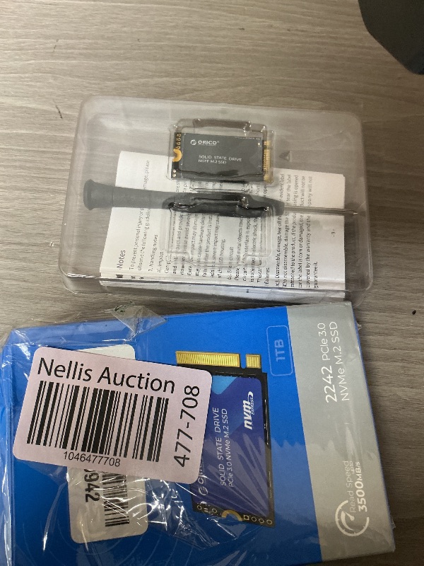 Photo 1 of ORICO M.2 2242 NVMe SSD 1TB, PCIe 3.0 with 3500MB/s Read Speed, Premium NAND, Copper Heatsink for Laptops, Mini PCs, IoT Devices, and DIY External Drives - J10-2242
