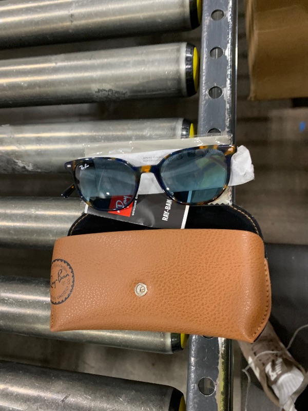 Photo 1 of Ray-Ban RB2197 Elliot Square Sunglasses, Yellow Blue Havana/Blue Gradient Grey, 50 mm